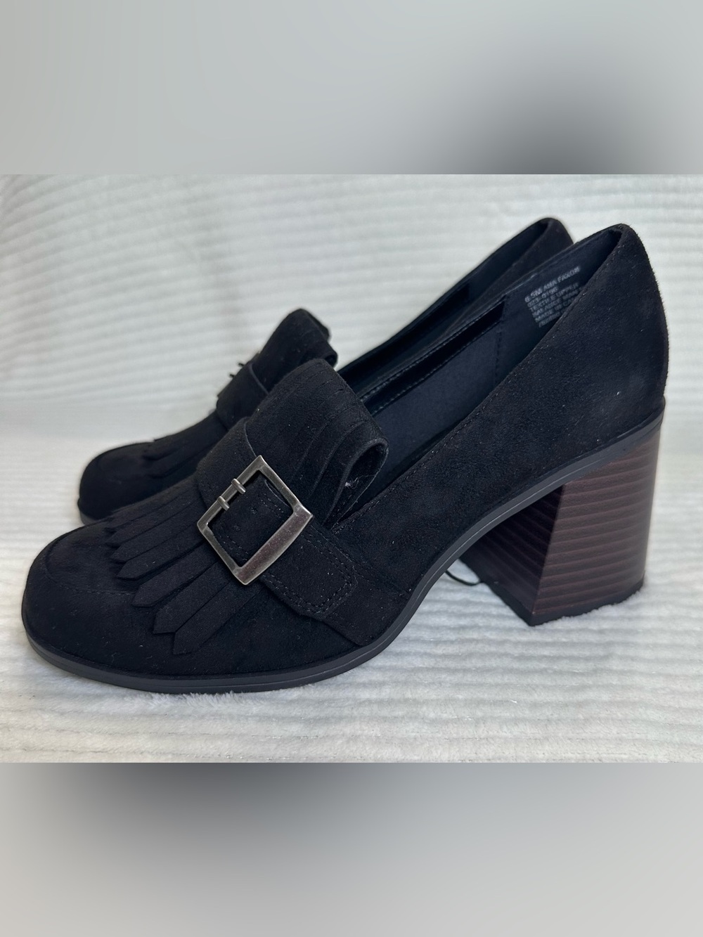 ANA Women’s Faxon Black Square Toe Loafers NWT Size 6.5